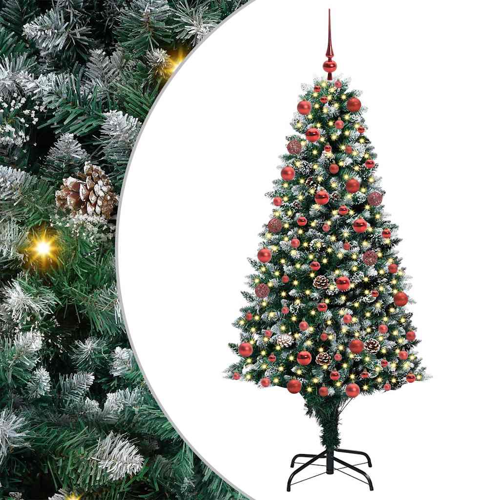 Vidaxx sapin de Noël artificiel vert 180 cm PVC et acier et plastique