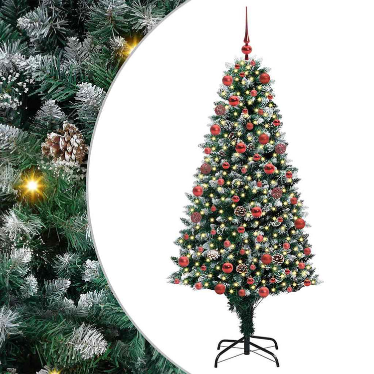 Vidaxx sapin de Noël artificiel vert 180 cm PVC et acier et plastique