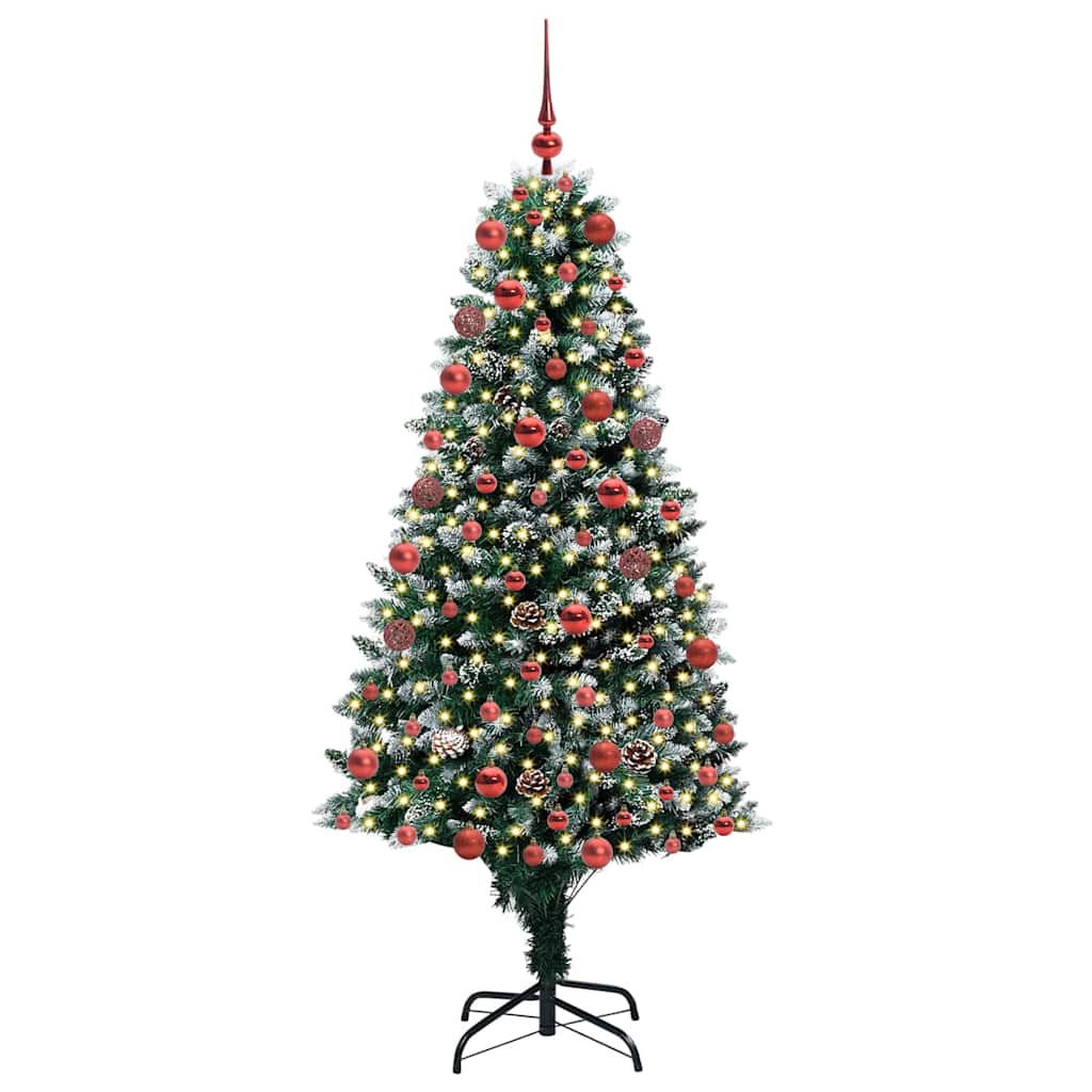 Vidaxx sapin de Noël artificiel vert 180 cm PVC et acier et plastique