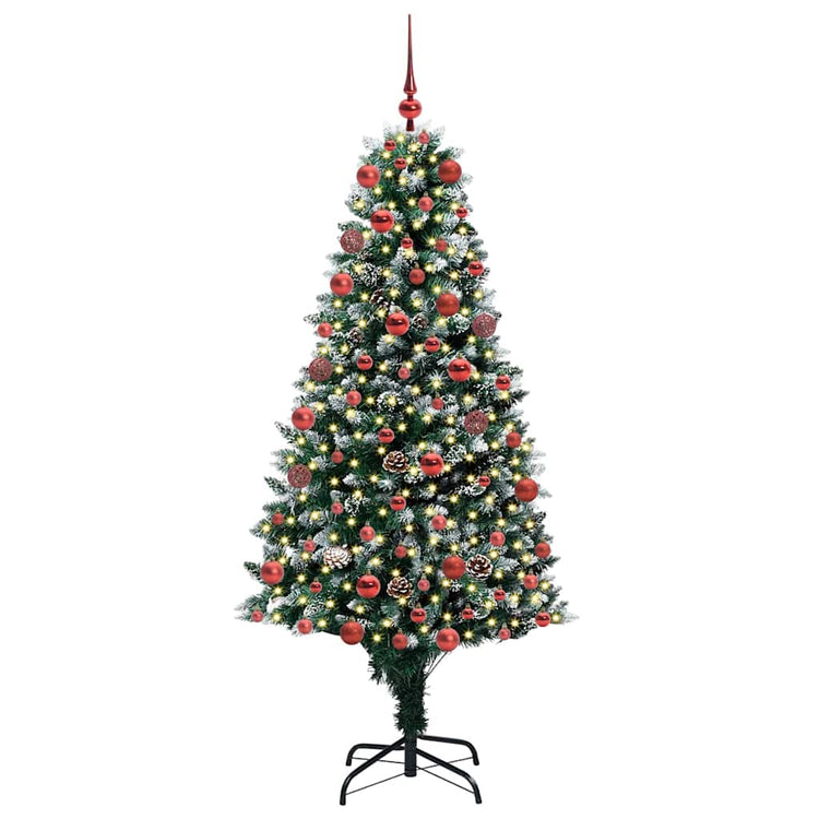 Vidaxx sapin de Noël artificiel vert 180 cm PVC et acier et plastique