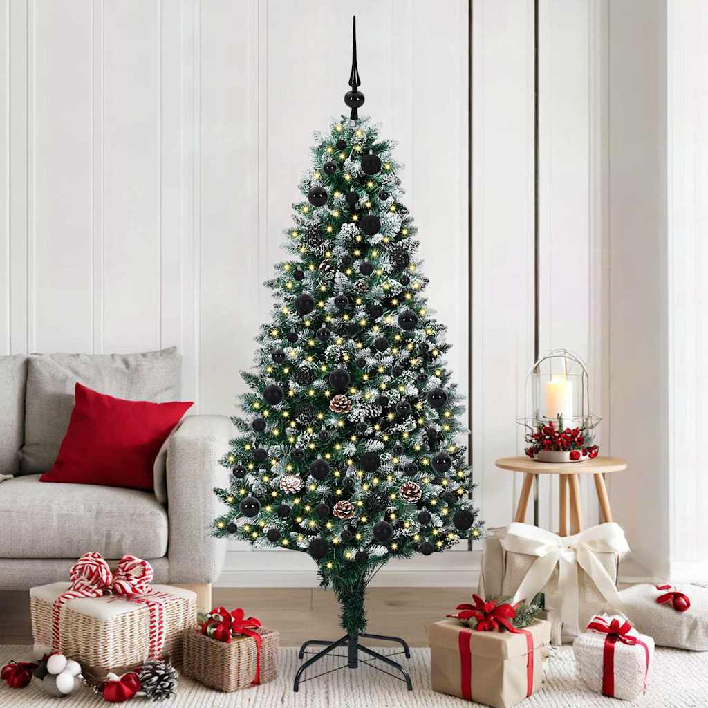 Vidaxx sapin de Noël artificiel vert 180 cm PVC et acier et plastique
