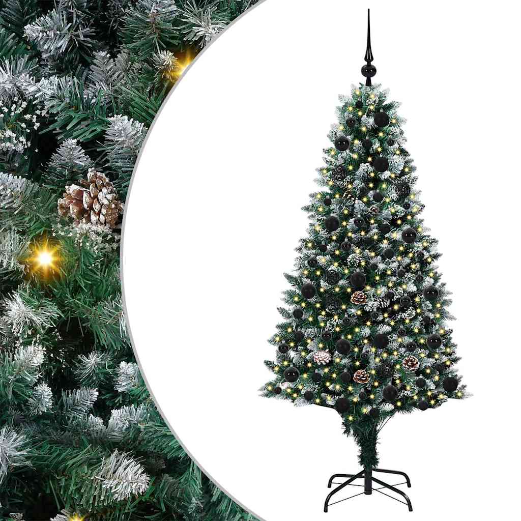 Vidaxx sapin de Noël artificiel vert 180 cm PVC et acier et plastique