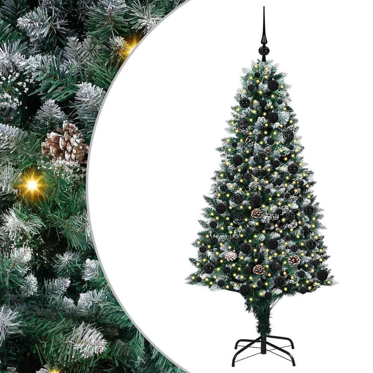 Vidaxx sapin de Noël artificiel vert 180 cm PVC et acier et plastique