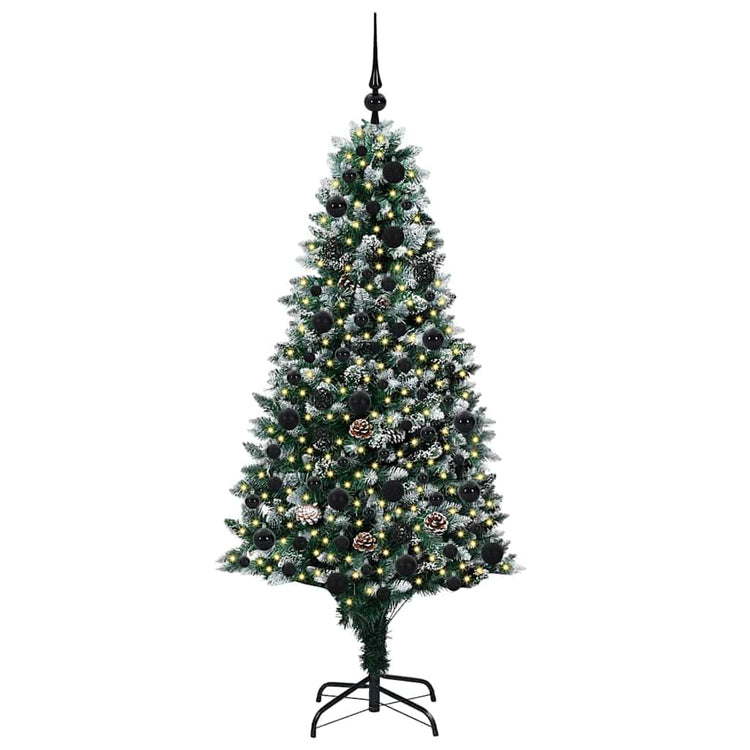 Vidaxx sapin de Noël artificiel vert 180 cm PVC et acier et plastique