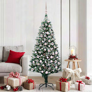 Vidaxx sapin de Noël artificiel vert 180 cm PVC et acier et plastique - afbeelding 1