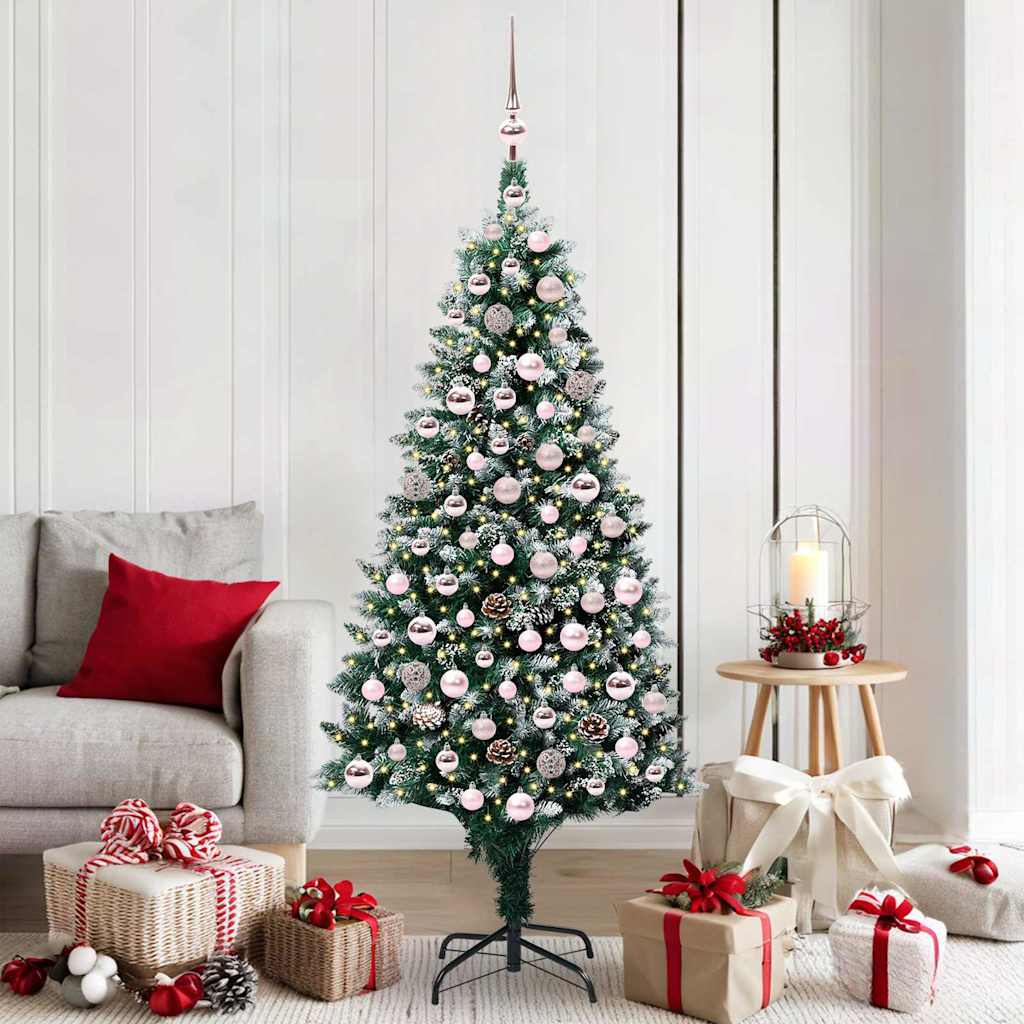 Vidaxx sapin de Noël artificiel vert 180 cm PVC et acier et plastique