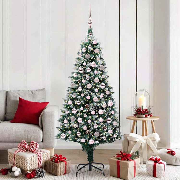 Vidaxx sapin de Noël artificiel vert 180 cm PVC et acier et plastique