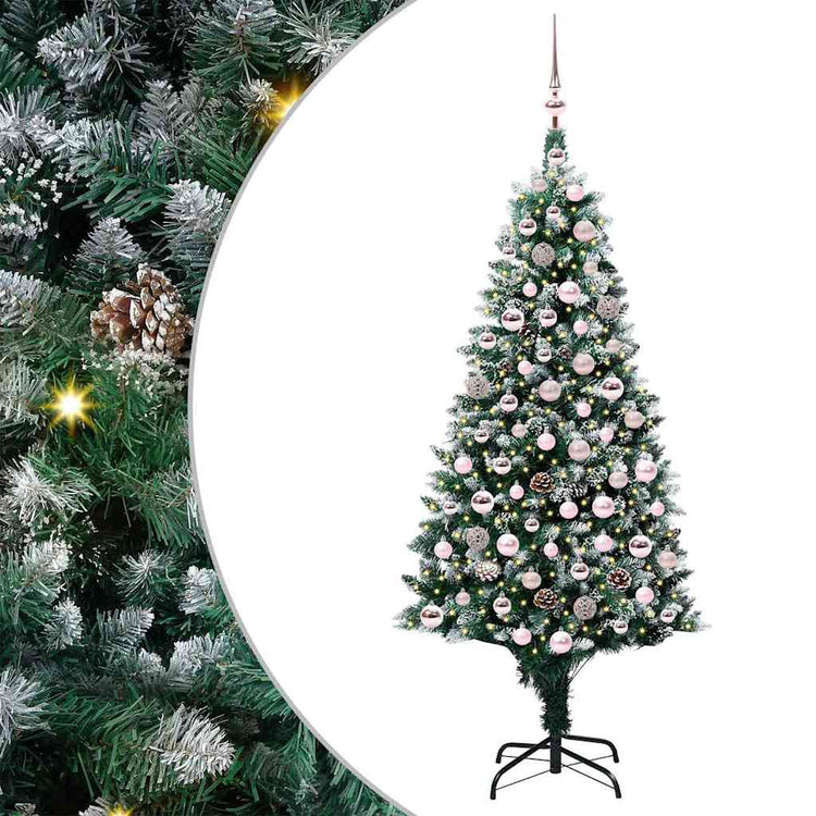 Vidaxx sapin de Noël artificiel vert 180 cm PVC et acier et plastique