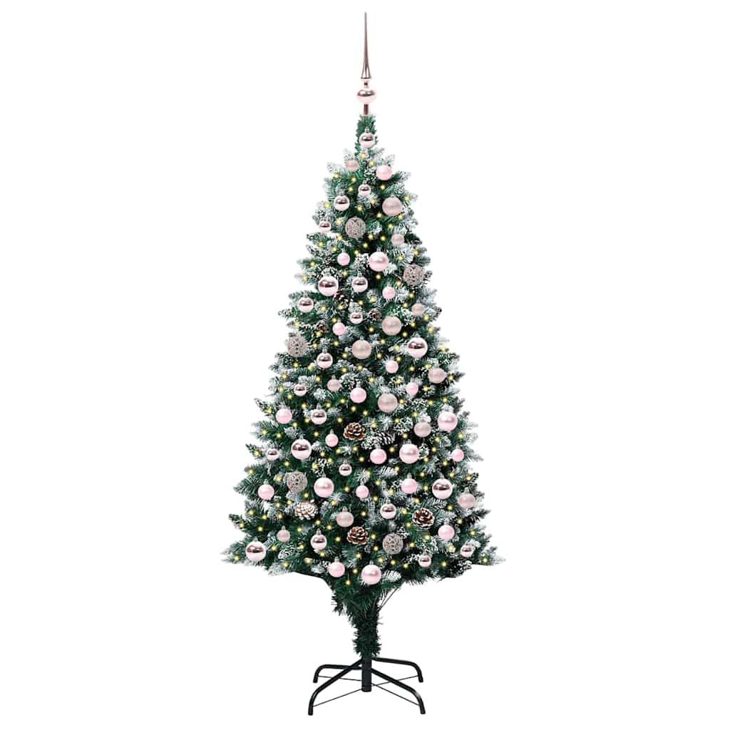 Vidaxx sapin de Noël artificiel vert 180 cm PVC et acier et plastique