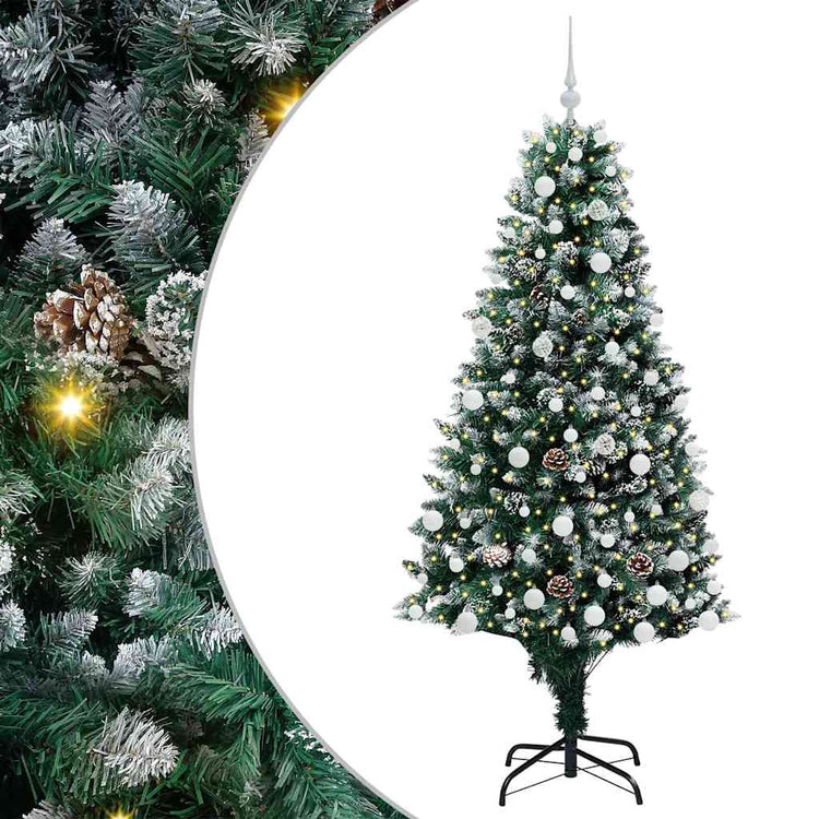 Vidaxx sapin de Noël artificiel vert 180 cm PVC et acier et plastique