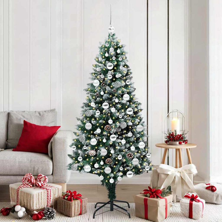 Vidaxx sapin de Noël artificiel vert 180 cm PVC et acier et plastique