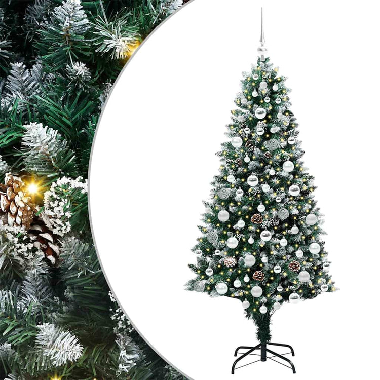 Vidaxx sapin de Noël artificiel vert 180 cm PVC et acier et plastique