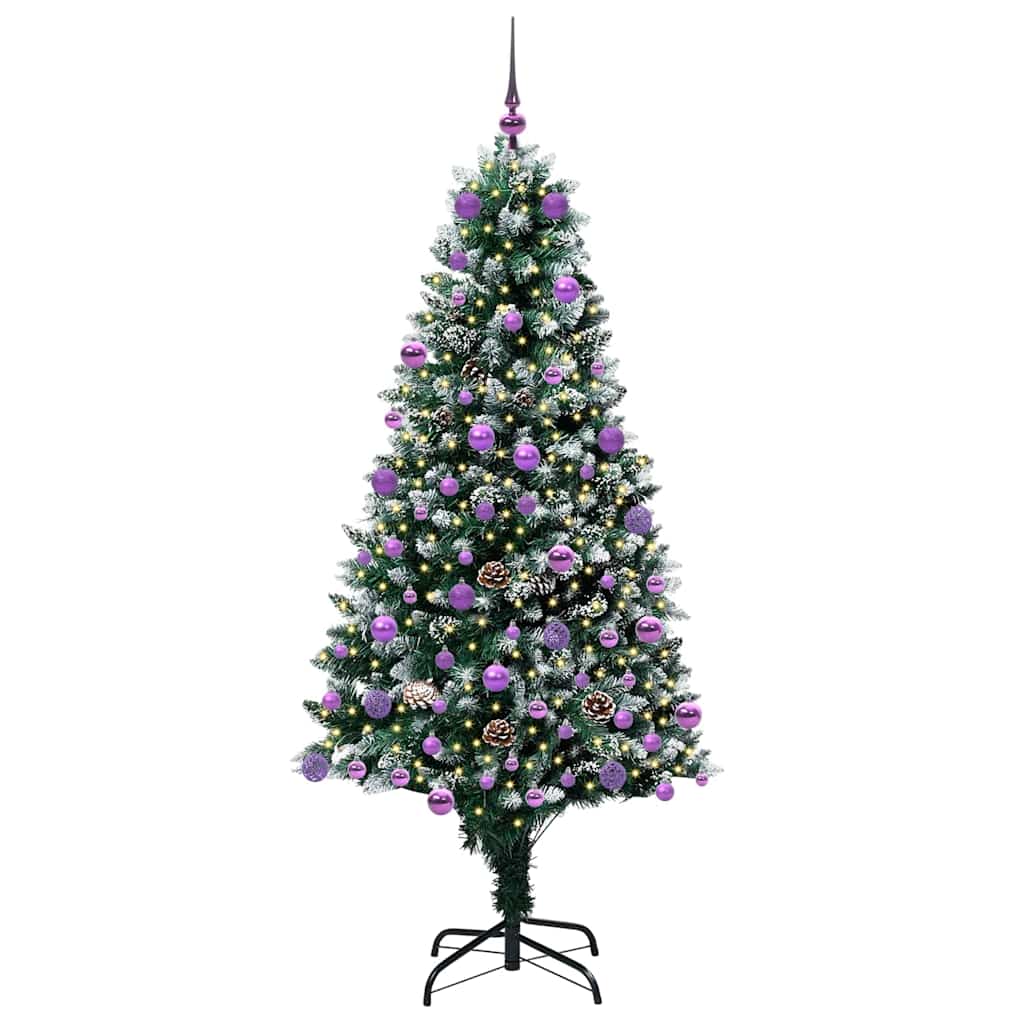 Vidaxx sapin de Noël artificiel vert 180 cm PVC et acier et plastique