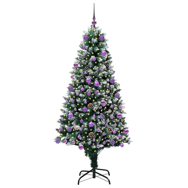 Vidaxx sapin de Noël artificiel vert 180 cm PVC et acier et plastique