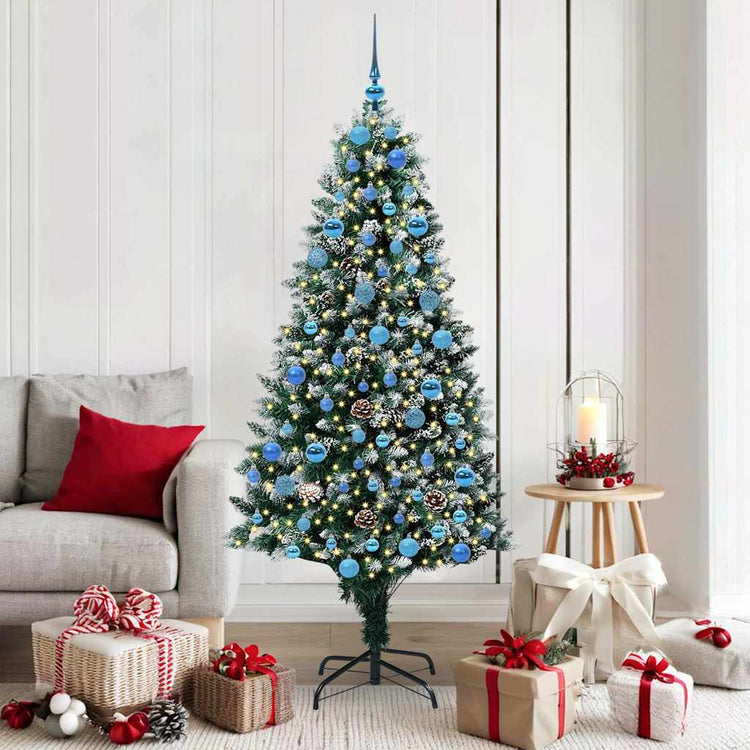 Vidaxx sapin de Noël artificiel vert 180 cm PVC et acier et plastique