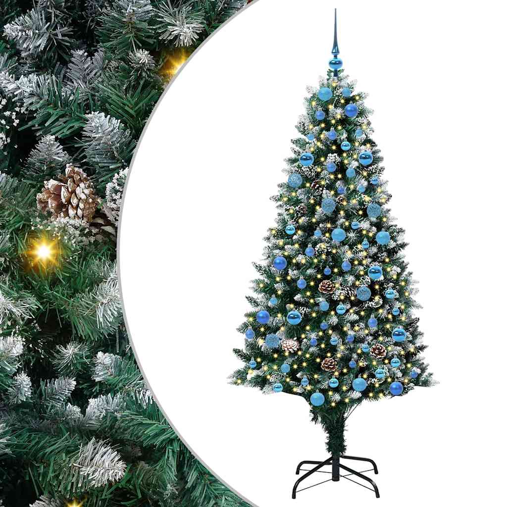 Vidaxx sapin de Noël artificiel vert 180 cm PVC et acier et plastique