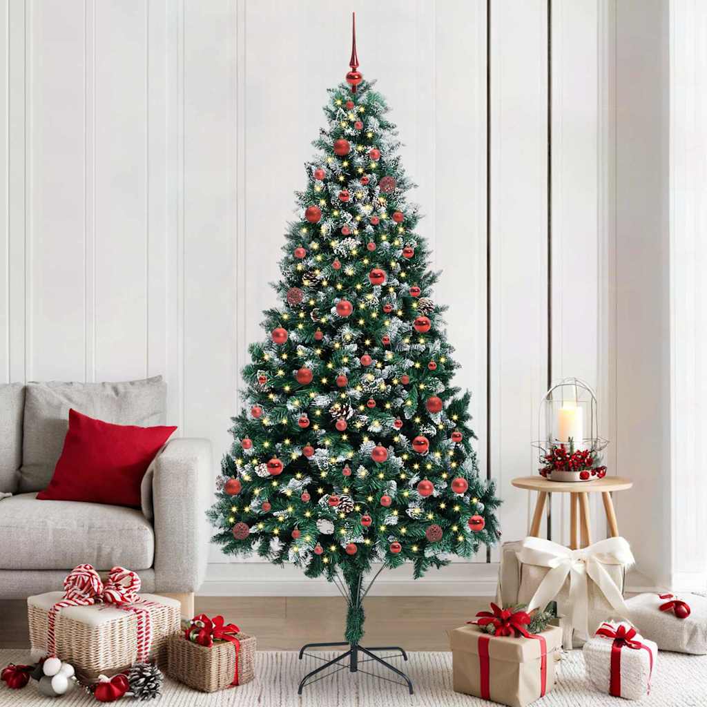 Vidaxx sapin de Noël artificiel vert 210 cm PVC et acier et plastique