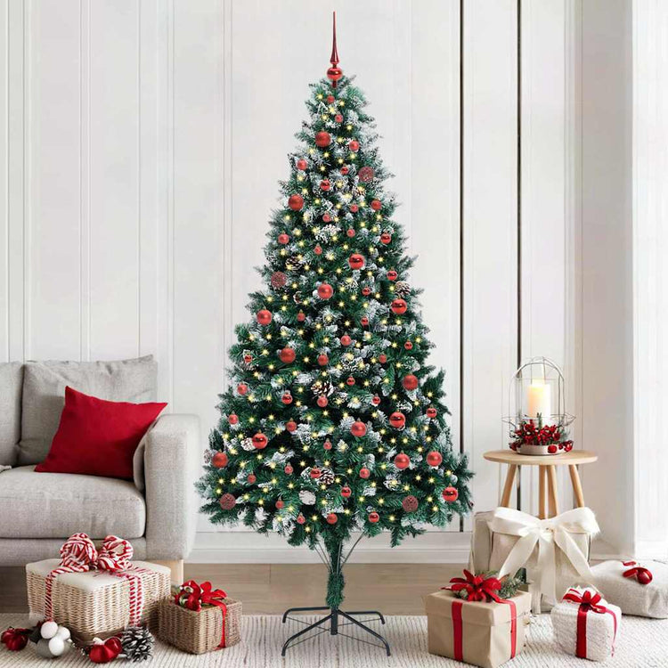 Vidaxx sapin de Noël artificiel vert 210 cm PVC et acier et plastique