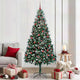 Vidaxx sapin de Noël artificiel vert 210 cm PVC et acier et plastique
