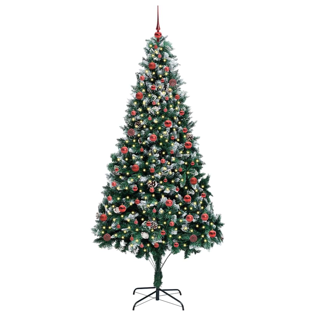 Vidaxx sapin de Noël artificiel vert 210 cm PVC et acier et plastique