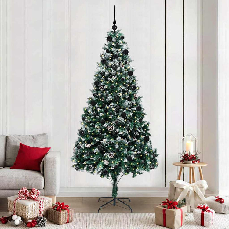 Vidaxx sapin de Noël artificiel vert 210 cm PVC et acier et plastique