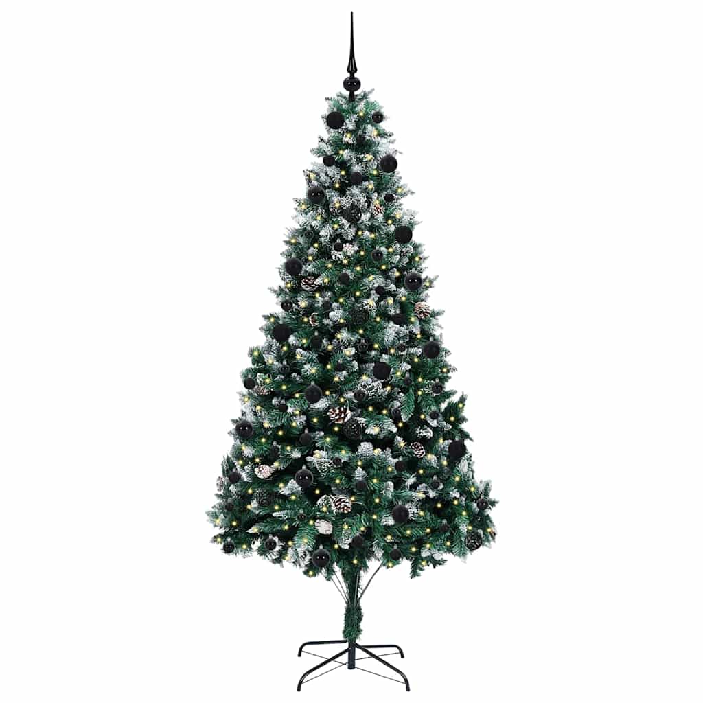 Vidaxx sapin de Noël artificiel vert 210 cm PVC et acier et plastique
