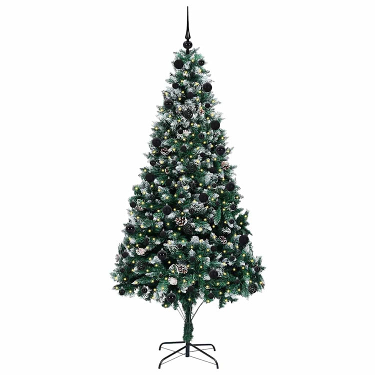 Vidaxx sapin de Noël artificiel vert 210 cm PVC et acier et plastique