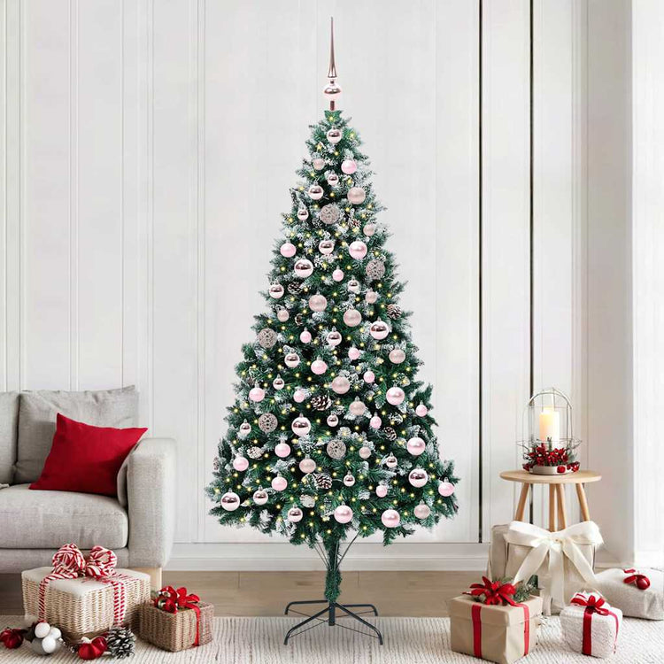 Vidaxx sapin de Noël artificiel vert 210 cm PVC et acier et plastique