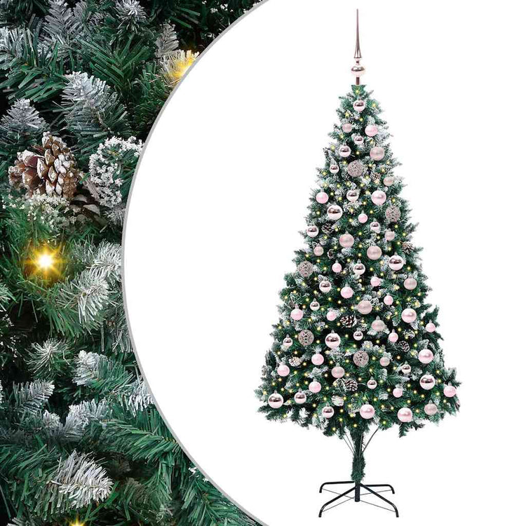 Vidaxx sapin de Noël artificiel vert 210 cm PVC et acier et plastique