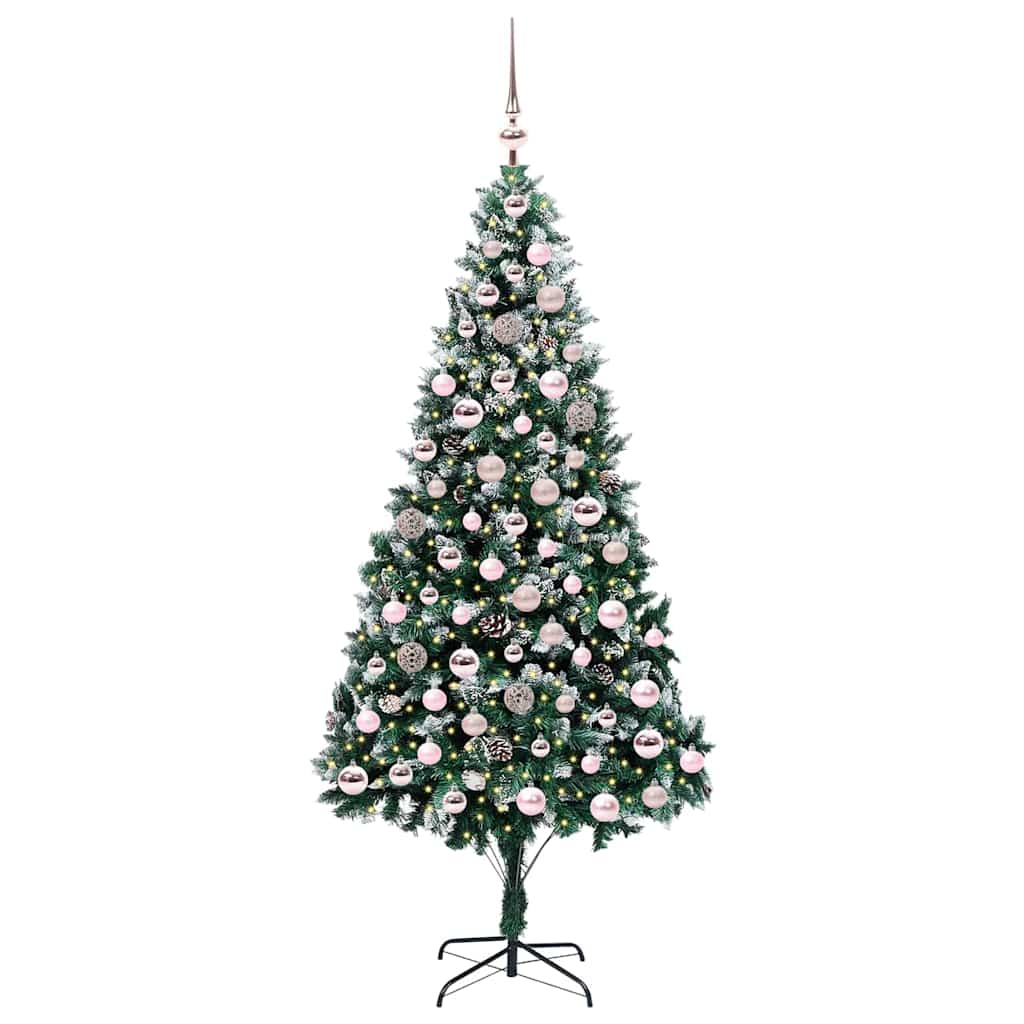 Vidaxx sapin de Noël artificiel vert 210 cm PVC et acier et plastique