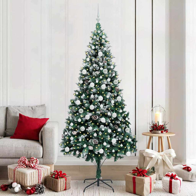 Vidaxx sapin de Noël artificiel vert 210 cm PVC et acier et plastique