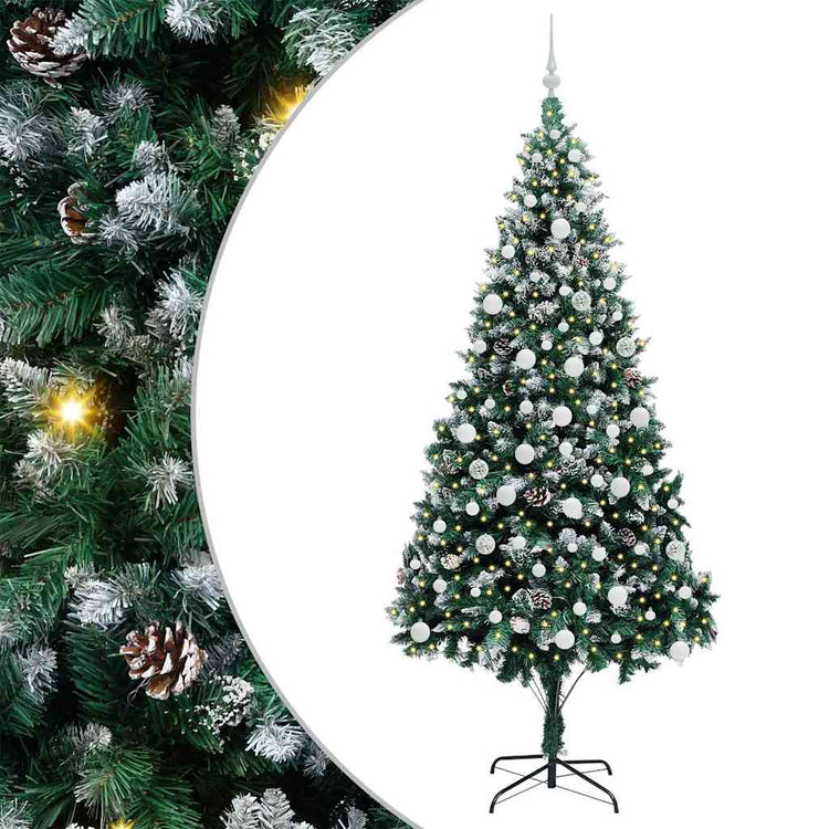 Vidaxx sapin de Noël artificiel vert 210 cm PVC et acier et plastique