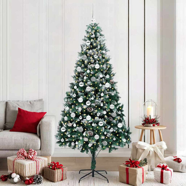 Vidaxx sapin de Noël artificiel vert 210 cm PVC et acier et plastique