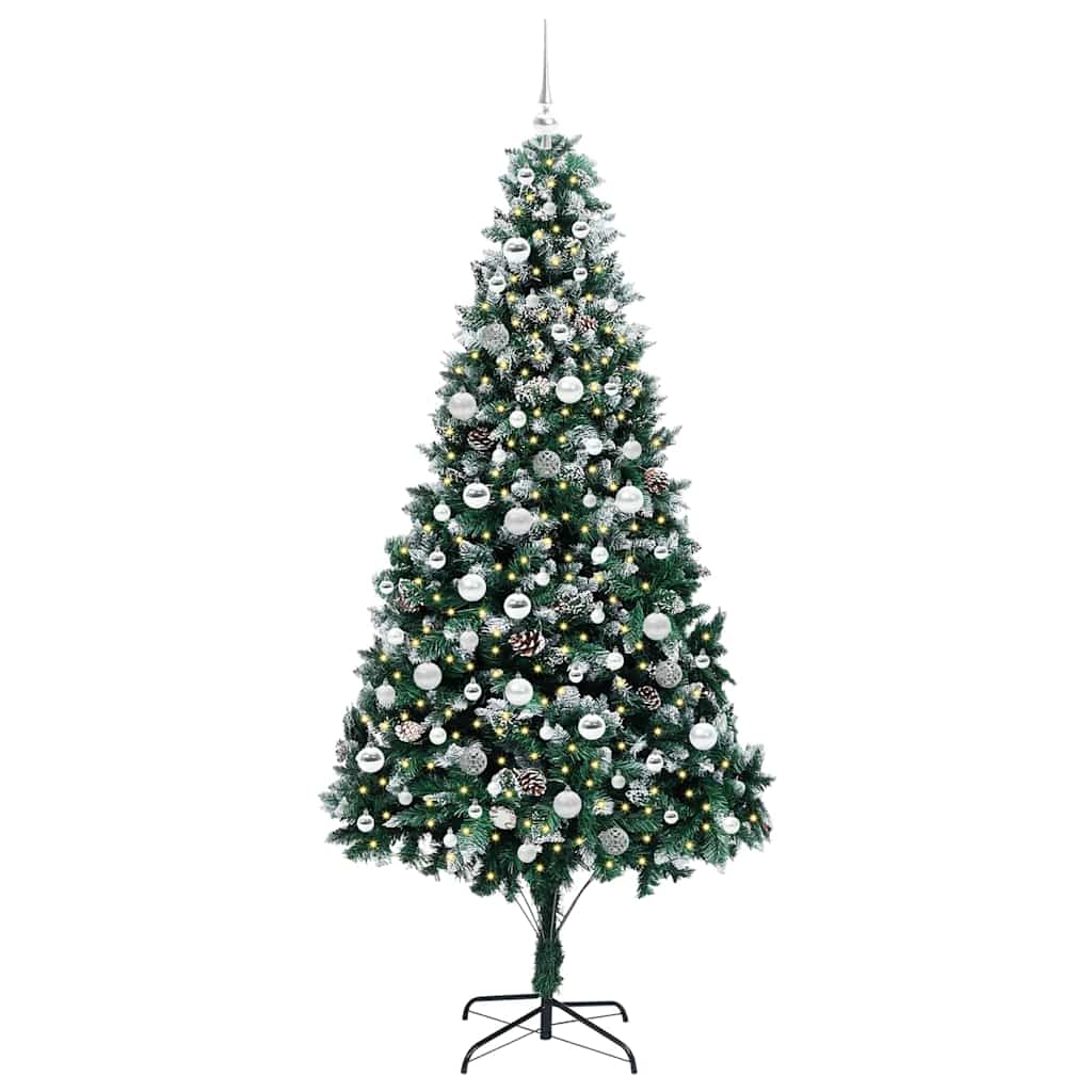 Vidaxx sapin de Noël artificiel vert 210 cm PVC et acier et plastique