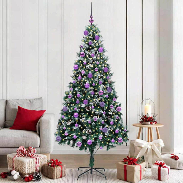 Vidaxx sapin de Noël artificiel vert 210 cm PVC et acier et plastique