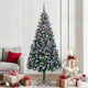 Vidaxx sapin de Noël artificiel vert 210 cm PVC et acier et plastique
