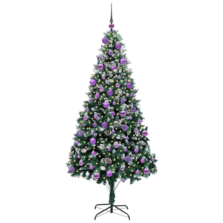 Vidaxx sapin de Noël artificiel vert 210 cm PVC et acier et plastique