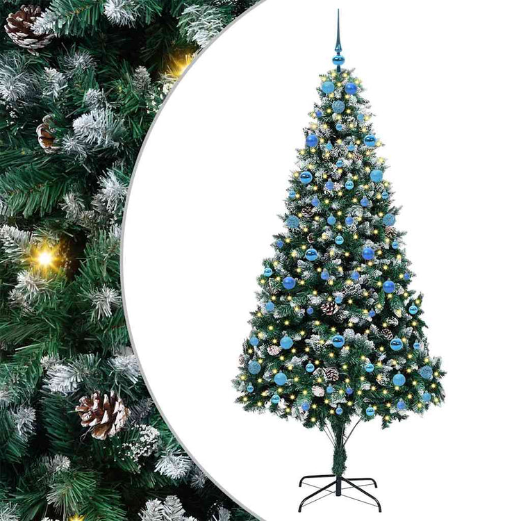 Vidaxx sapin de Noël artificiel vert 210 cm PVC et acier et plastique