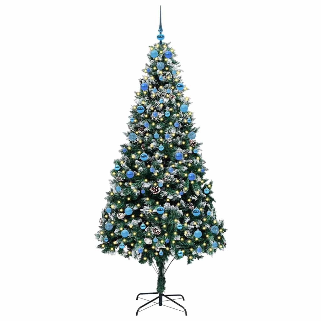 Vidaxx sapin de Noël artificiel vert 210 cm PVC et acier et plastique