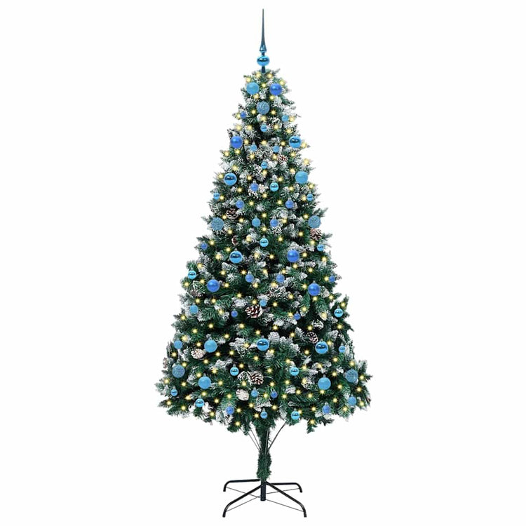 Vidaxx sapin de Noël artificiel vert 210 cm PVC et acier et plastique