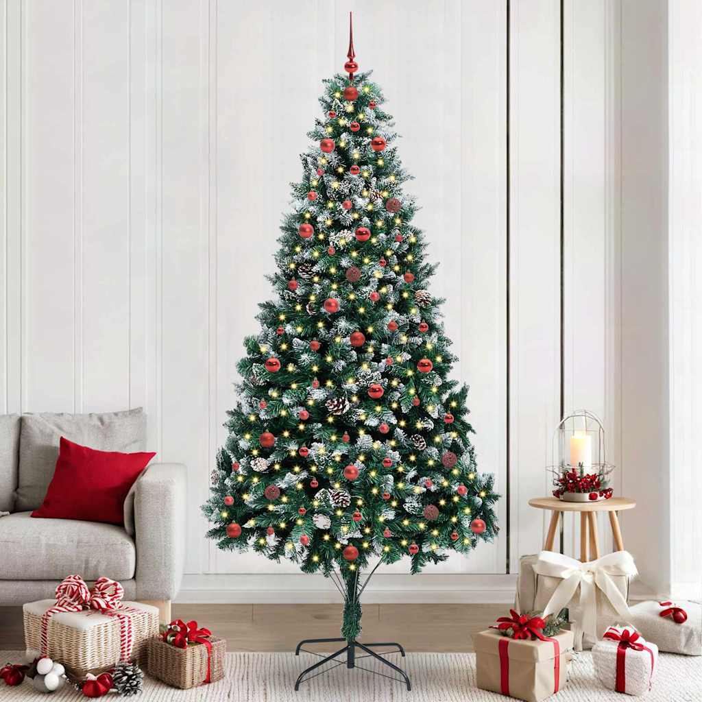 Vidaxx sapin de Noël artificiel vert 240 cm PVC et acier et plastique