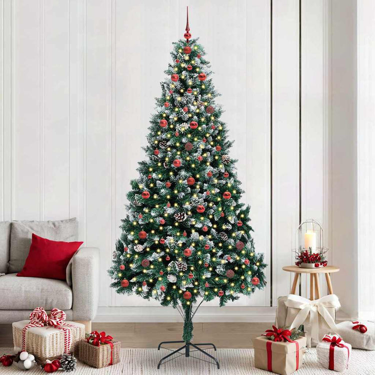 Vidaxx sapin de Noël artificiel vert 240 cm PVC et acier et plastique