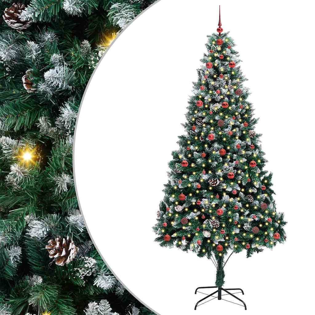 Vidaxx sapin de Noël artificiel vert 240 cm PVC et acier et plastique