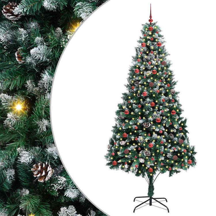 Vidaxx sapin de Noël artificiel vert 240 cm PVC et acier et plastique