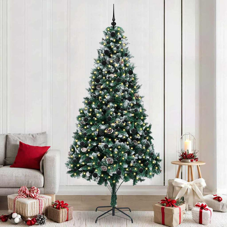 Vidaxx sapin de Noël artificiel vert 240 cm PVC et acier et plastique