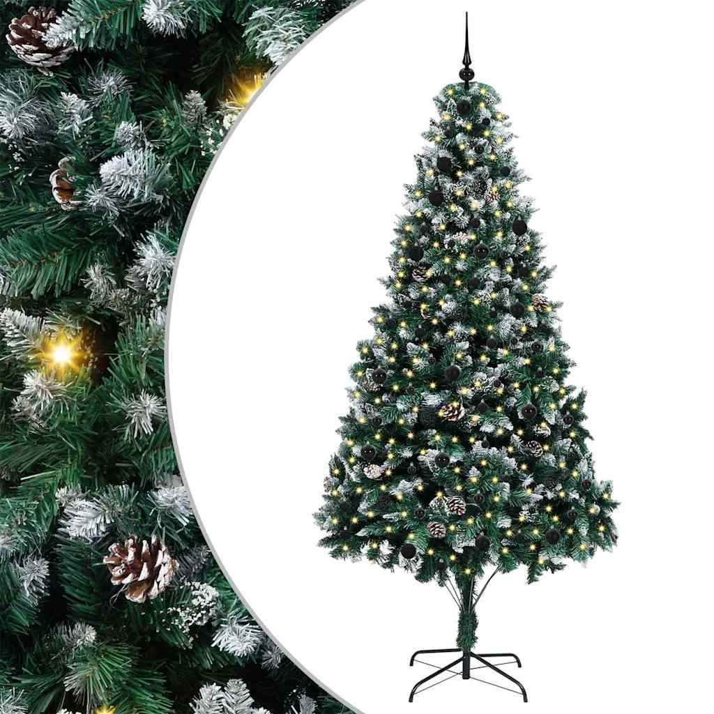 Vidaxx sapin de Noël artificiel vert 240 cm PVC et acier et plastique