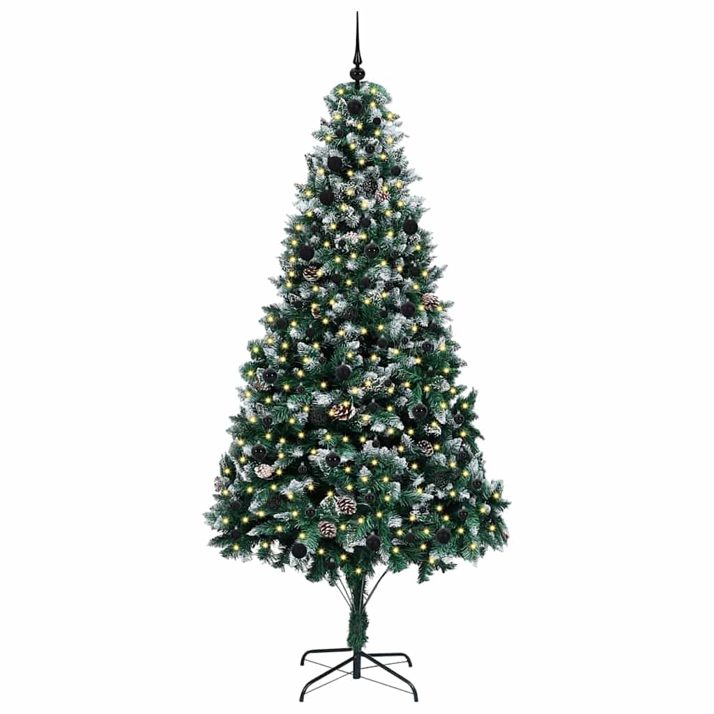 Vidaxx sapin de Noël artificiel vert 240 cm PVC et acier et plastique