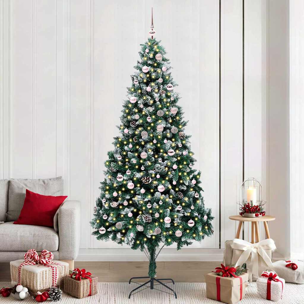 Vidaxx sapin de Noël artificiel vert 240 cm PVC et acier et plastique