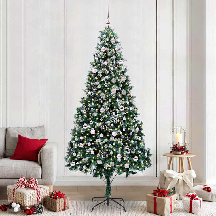 Vidaxx sapin de Noël artificiel vert 240 cm PVC et acier et plastique