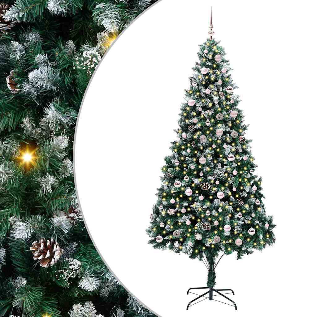 Vidaxx sapin de Noël artificiel vert 240 cm PVC et acier et plastique